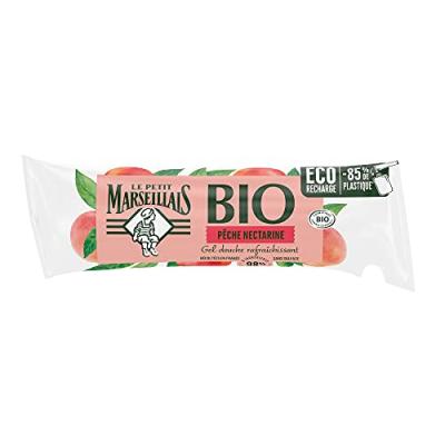 Recharge gel douche bio rafraichissant p&ecirc;che nectarine