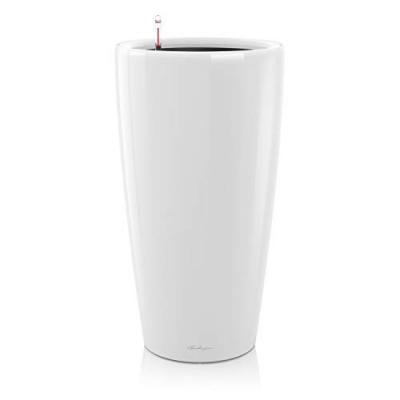 Pot rond Lechuza Premium blanc brillant &Oslash;40 x h.75 cm