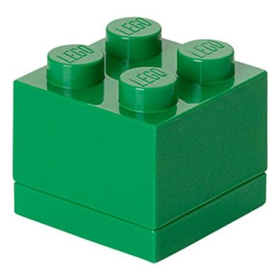 LEGO mini pierre de rangement 4 plots 4,6 x 4,3 cm polypropyl&egrave;ne vert 