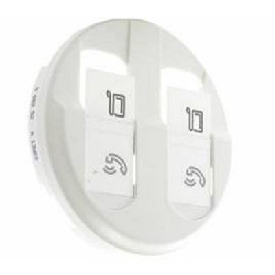Legrand 068252 Enjoliveur C&eacute;liane pour Prise Double RJ45, Blanc