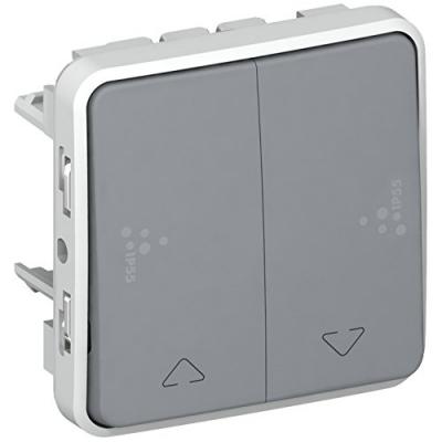Bouton poussoir double Plexo pour volets roulants