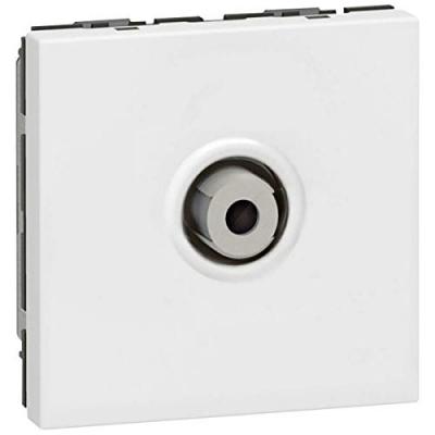 Legrand 078780 Mosaic T&eacute;l&eacute;vision Prise, Type F, 2 Modules, Blanc