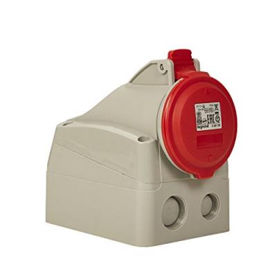 Legrand 555159 Prise saillie fixe P17 IP44 16A, 380V~ &agrave; 415V~, 3P+N+T