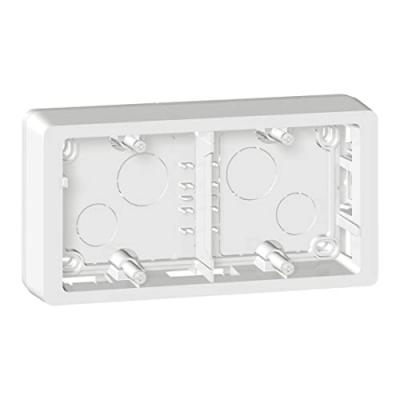 Cadre compatible Mosaic C&eacute;liane et Soliroc - 2 postes - Titane