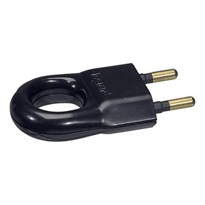 Fiche plastique + anneau d'extraction Legrand - 2P - 6A - noir