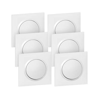 Lot de 6 Interrupteurs Va et Vient LEGRAND Dooxie Blanc Complet