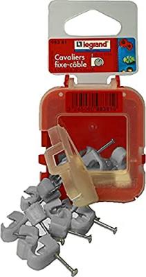 Cavalier fixe-c&acirc;ble Multifix x20 - D: 7 mm &agrave; D: 10 mm - gris