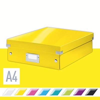 Leitz Bo&icirc;te &agrave; Compartiments, Click & Store, 60580016 - Moyenne, Jaune