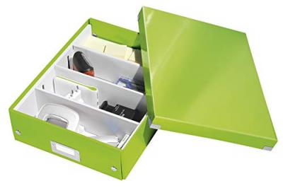 Leitz Bo&icirc;te &agrave; Compartiments, Click & Store, WOW, Taille Moyenne, Vert, 60580054