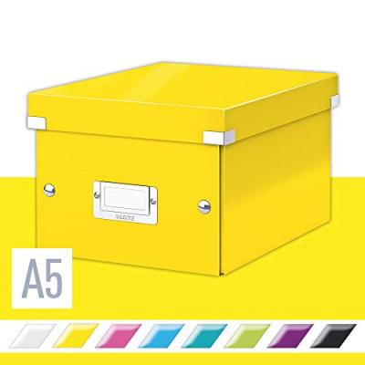 Leitz leitz bo&icirc;te de rangement click & store wow, a5, jaune noir