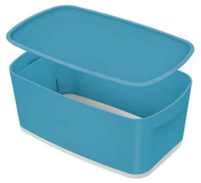Bo&icirc;te de rangement avec couvercle en ABS Leitz MyBox Cosy - bleu