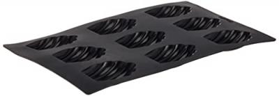 Moule Gourmet &Agrave; Madeleines De 9 Cavit&eacute;s En Silicone Noir