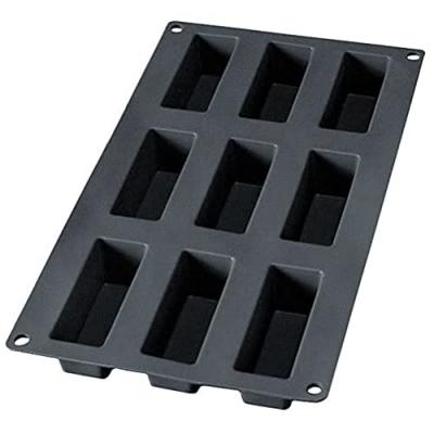 Moule Gourmet &Agrave; Mini Cakes De 9 Cavit&eacute;s En Silicone Noir