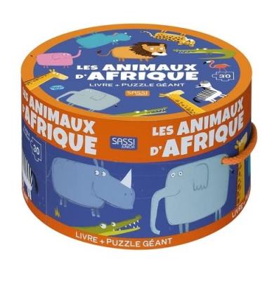 Puzzle boite ronde - les animaux d'afrique