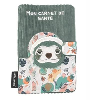 Prot&egrave;ge carnet de sant&eacute; Chillos le paresseux Les D&eacute;glingos