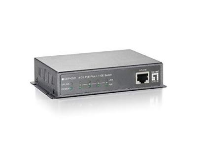 LevelOne 4 GE PoE-Plus + 1 GE Switch, 120W - Commutateurs r&eacute;seaux (120W)
