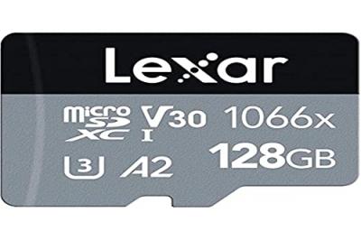 Carte Micro SD LEXAR microSDXC 128Go UHS-I 1066x + adaptateur