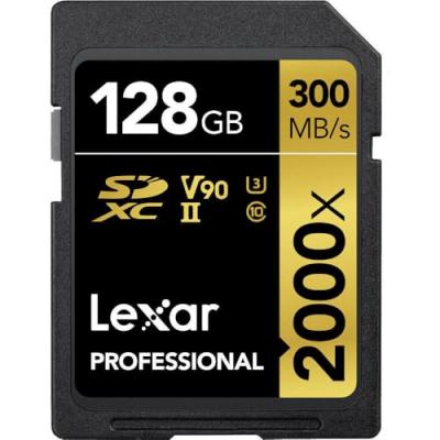 Lexar SDXC Card 128GB Professional 2000x UHS-II V90 U3