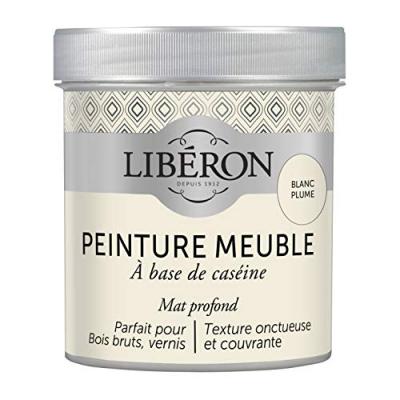 Peinture meuble et boiserie Cas&eacute;ine LIB&Eacute;RON blanc plume mat 0.5 l