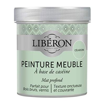 Peinture meuble et boiserie Cas&eacute;ine LIB&Eacute;RON c&eacute;ladon mat 0.5 l