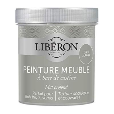 Peinture meuble et boiserie Cas&eacute;ine LIB&Eacute;RON gris alpaga mat 0.5 l