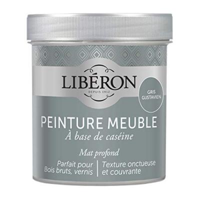 Peinture meuble et boiserie Cas&eacute;ine LIB&Eacute;RON gris gustavien mat 0.5 l