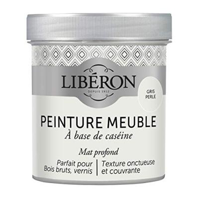Peinture meuble et boiserie Cas&eacute;ine LIB&Eacute;RON gris perle mat 0.5 l