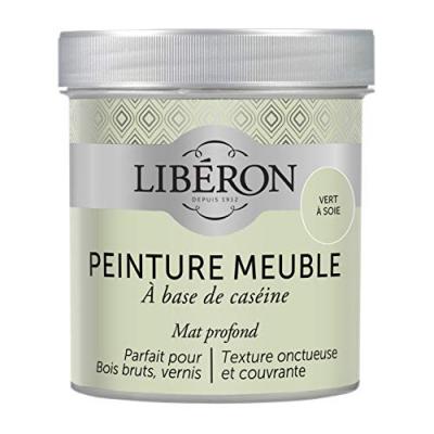 Peinture meuble et boiserie Cas&eacute;ine LIB&Eacute;RON vert &agrave; soie mat 0.5 l
