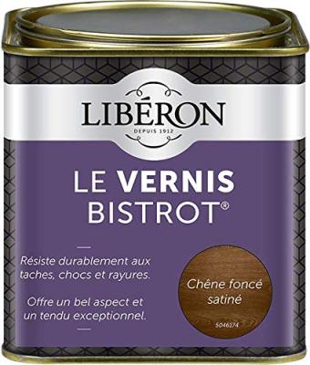 LIBERON 003622 Vernis bistrot pour meuble et objet, Ch&ecirc;ne Fonc&eacute; 0,5L
