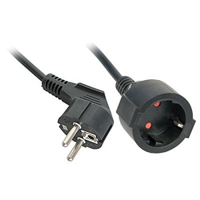 Schuko - Rallonge de c&acirc;ble d'alimentation - 5 m - noir