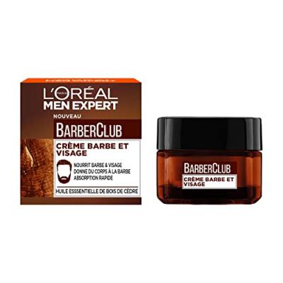 Cr&egrave;me nourrissante Barbe et visage BarberClub - 50 ml - L'Or&eacute;al Paris