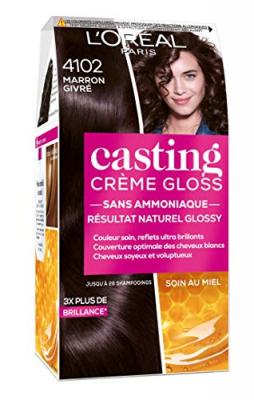 Coloration cr&egrave;me Gloss Cool Brunette, marron givr&eacute; 4102 
