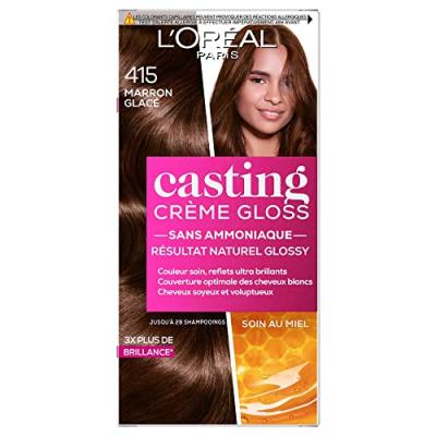 Coloration Cheveux 4.15 Marron Glac&eacute; Casting Creme Gloss - La Bo&icirc;te