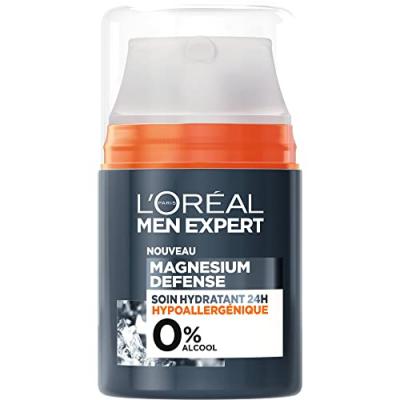 Magnesium Defense Soin Hydratant 24H Hypoallerg&eacute;nique 0% - 50 ml - L'Or&eacute;al Paris
