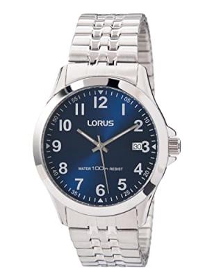 Montre Homme LORUS mod&egrave;le CLASSIQUE Argent&eacute;e et Bleue - RS973CX9