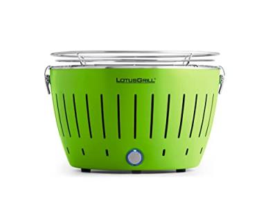 LotusGrill - Barbecue VERT avec piles et c&acirc;ble d'alimentation USB