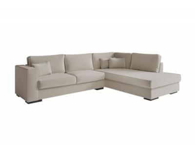 Canap&eacute; d'angle belami en tissu - beige, angle droit BELAGATBEID