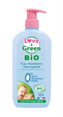 LOVE&GREEN Eau micellaire nettoyante bio 500ml