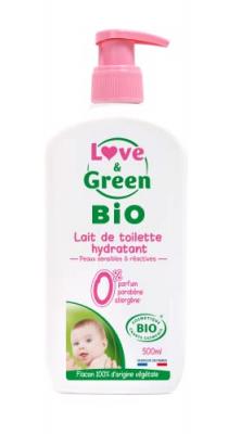 LOVE&GREEN Lait de toilette hydratant bio 500ml