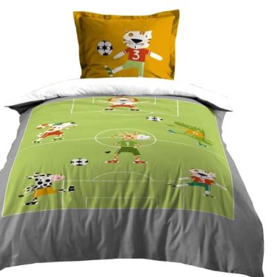 Parure de lit enfant terrain de foot - Multicolore - 140 x 200 cm