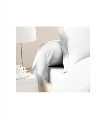 LOVELY HOME Lot de 2 Taies de Traversin 100% coton 85x185 cm - Blanc