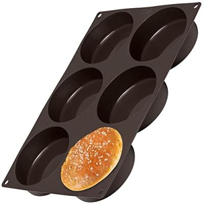 LURCH Lot de 6 moules a burger - 33 x 22 cm - Marron