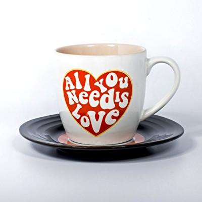 Lyrical mug l&m pack mug et soucoupe - love - blanc peche thumbsup 1001707