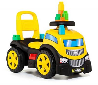Molto Treadpacks Truck With 10 Blocks Jaune 12-24 Months