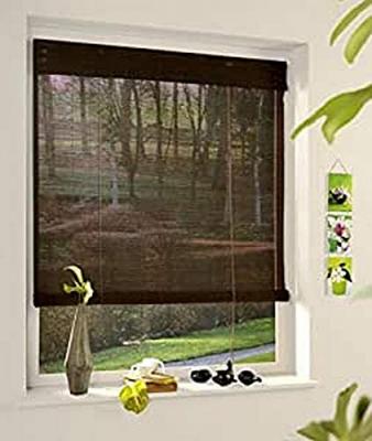 Store enrouleur tamisant Madeco Roll'up bambou chocolat 60 x 180 cm