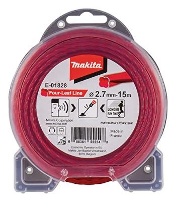 Fil nylon h&eacute;lico&iuml;dal &Oslash;2.7 pour d&eacute;broussailleuse 15m - MAKITA E-01828