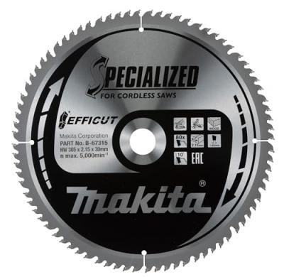 Makita EFFICUT Lame de scie 305x30 mm, 80 dents - B-67315
