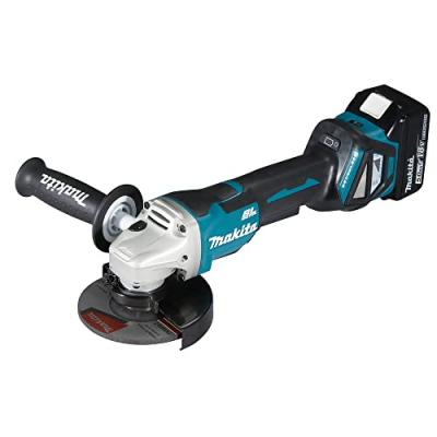 Makita Meuleuse d'angle 18 V / 5,0 Ah, 2 batteries + chargeur DC18RC - DGA515RTJ