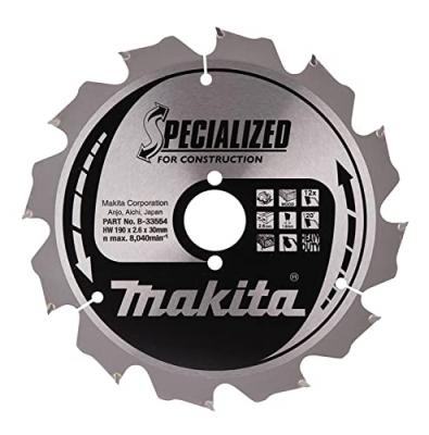 Makita specialized Lame de scie, 190&nbsp;x 30&nbsp;mm, 12Z, B-33554