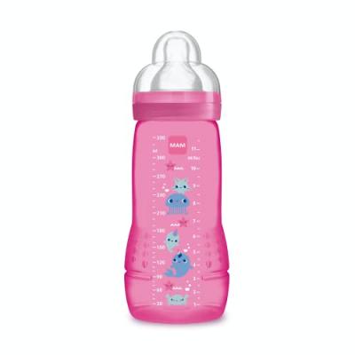 Biberon easy active 330 ml color&eacute; rose - mam 